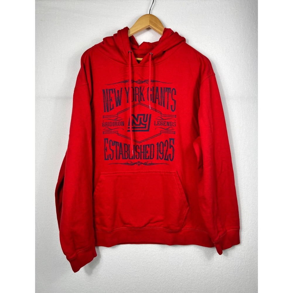 NFL x Darius Rucker Hoodie Mens XL Red New York Giants Gridiron Legends Pullover